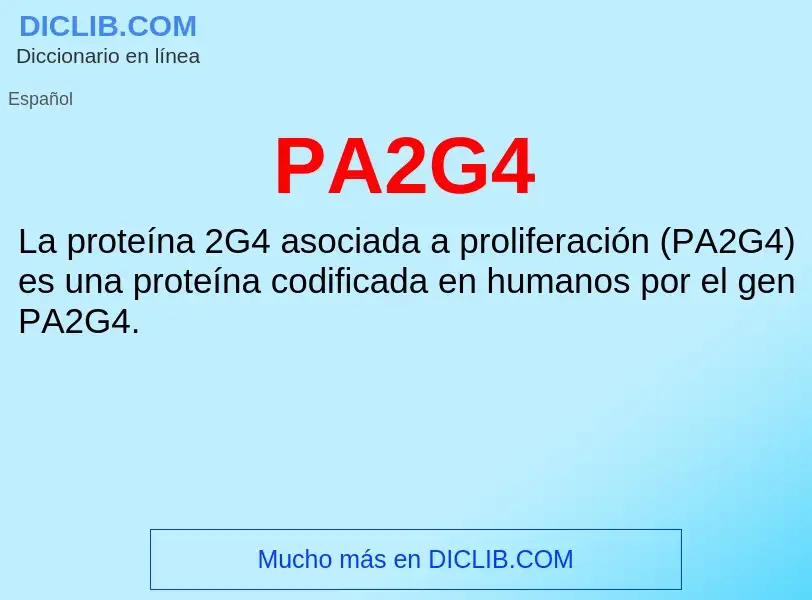 Che cos'è PA2G4 - definizione