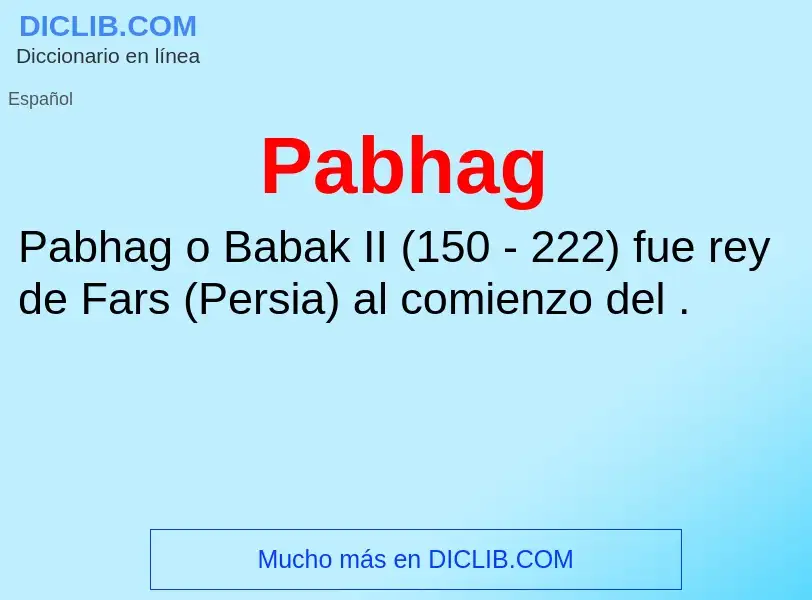 ¿Qué es Pabhag? - significado y definición