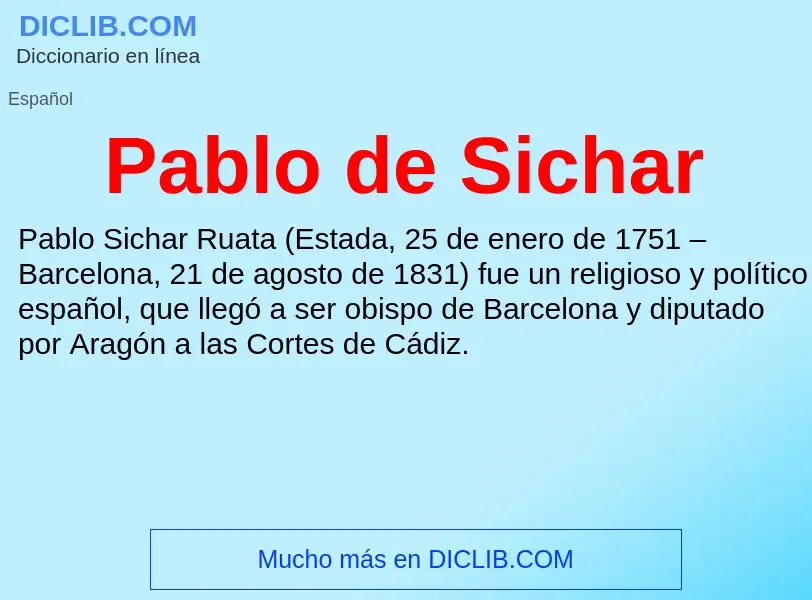 ¿Qué es Pablo de Sichar? - significado y definición