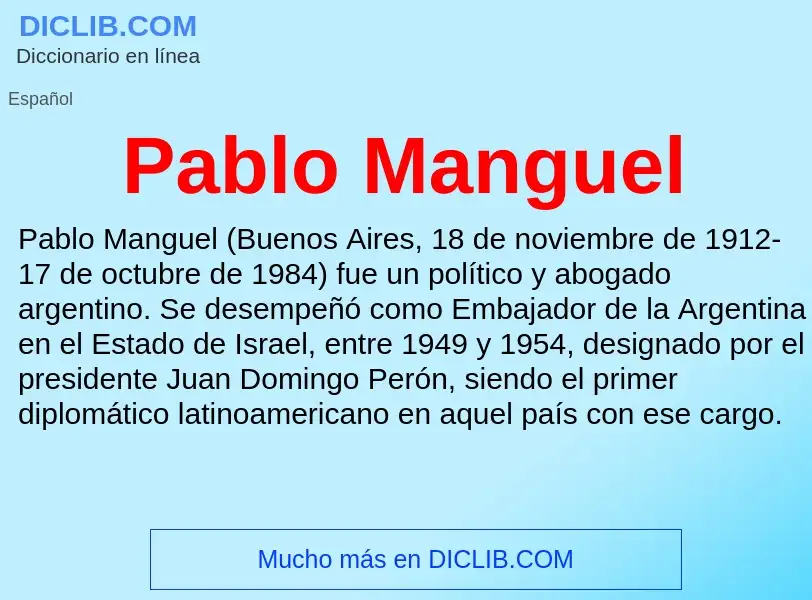 ¿Qué es Pablo Manguel? - significado y definición