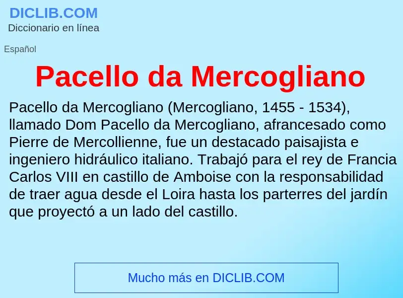 ¿Qué es Pacello da Mercogliano? - significado y definición