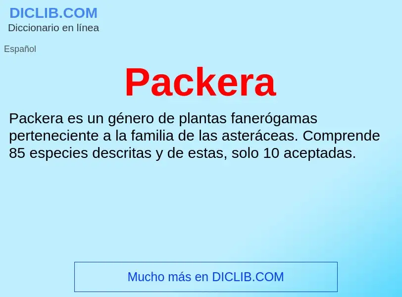 ¿Qué es Packera? - significado y definición