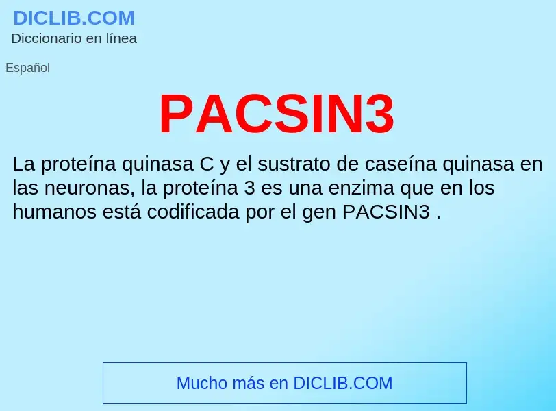 Что такое PACSIN3 - определение