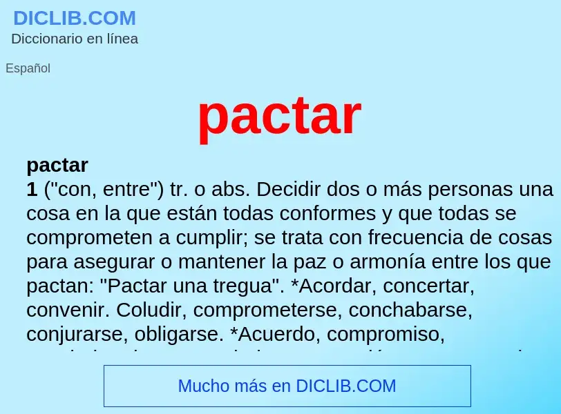 ¿Qué es pactar? - significado y definición