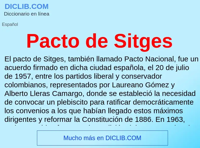 Что такое Pacto de Sitges - определение