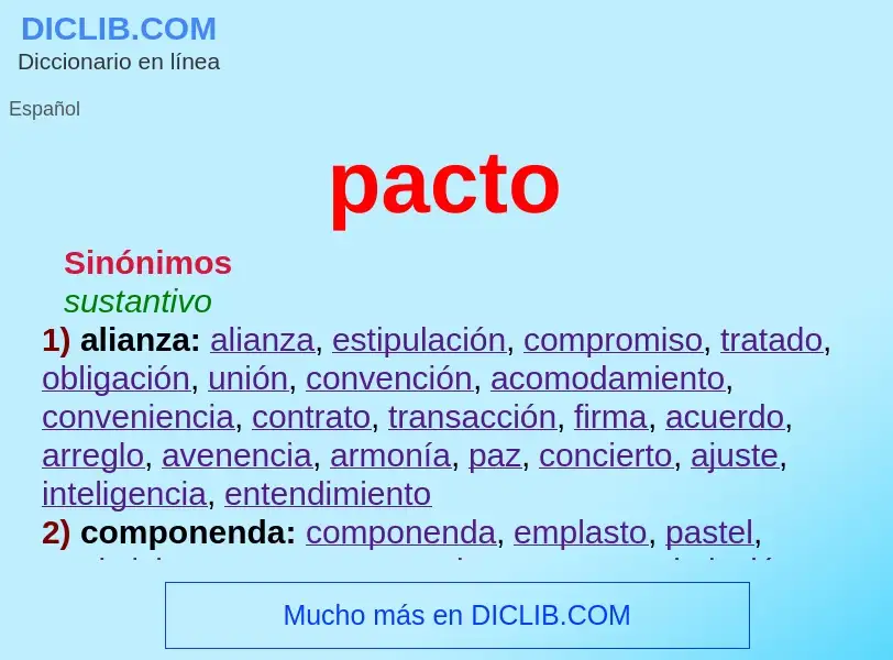 ¿Qué es pacto? - significado y definición