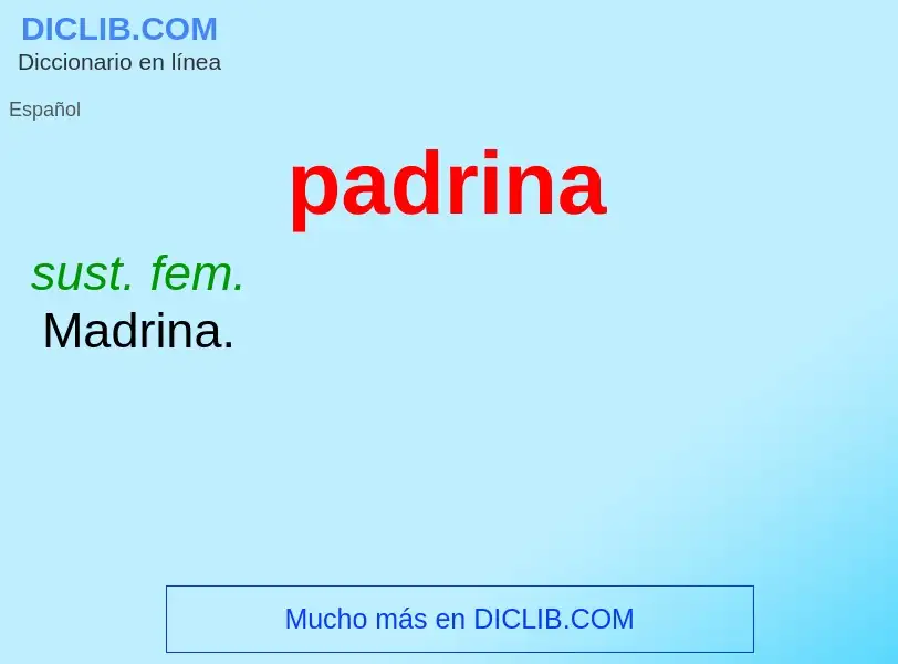 ¿Qué es padrina? - significado y definición