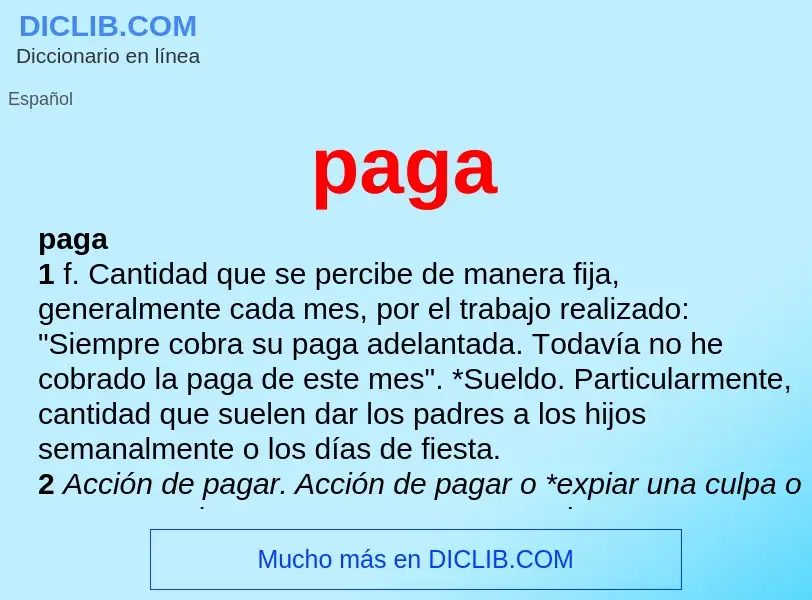 O que é paga - definição, significado, conceito