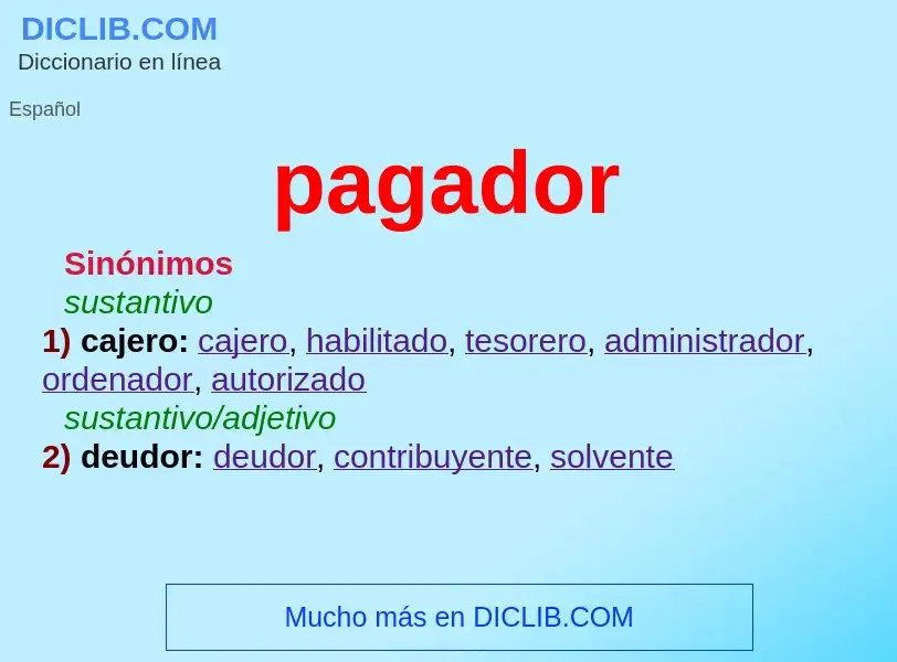 What is pagador - definition