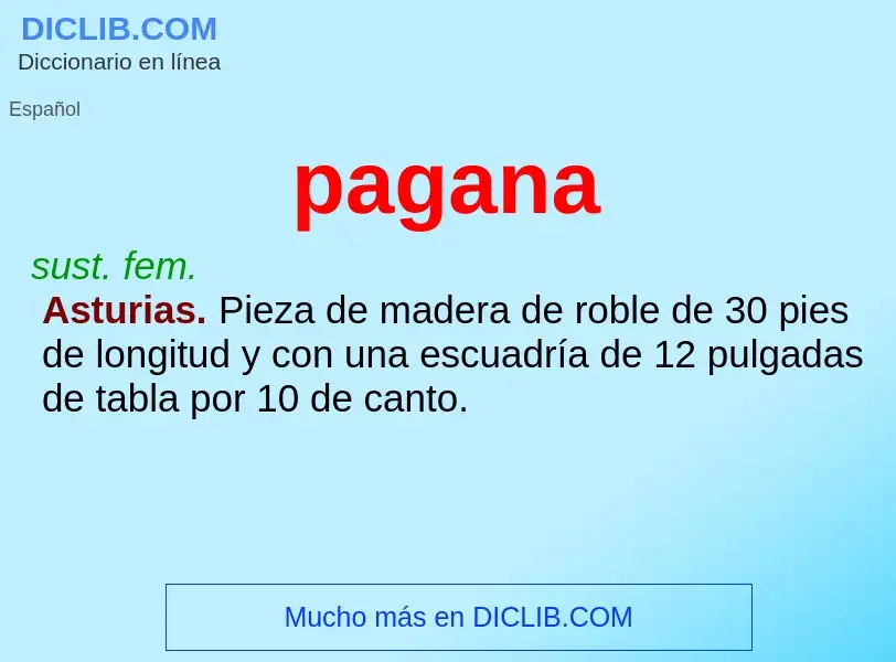 ¿Qué es pagana? - significado y definición