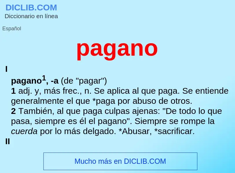 Wat is pagano - definition