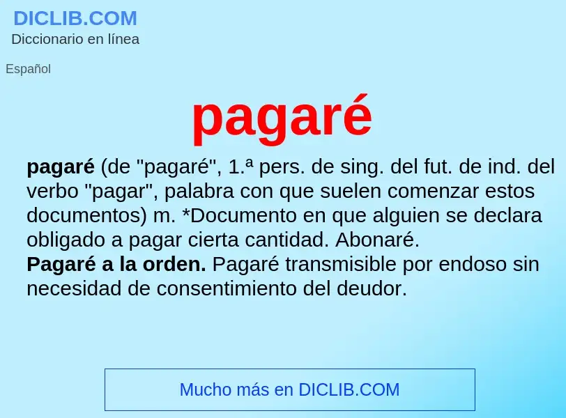 Wat is pagaré - definition