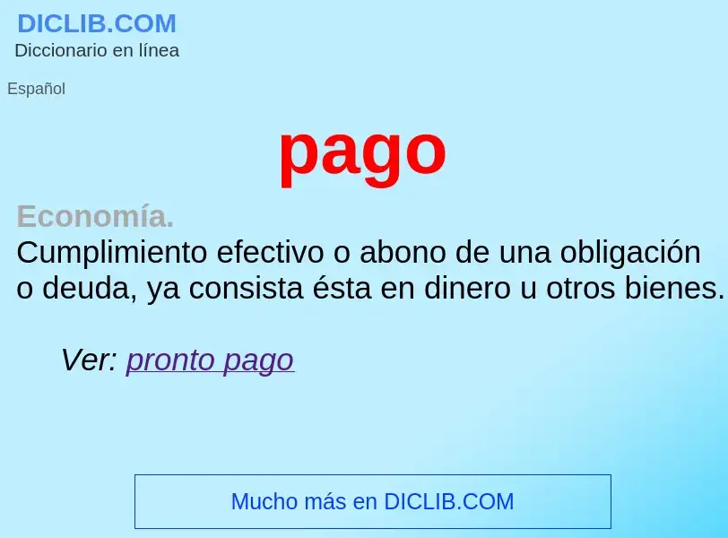 What is pago - definition