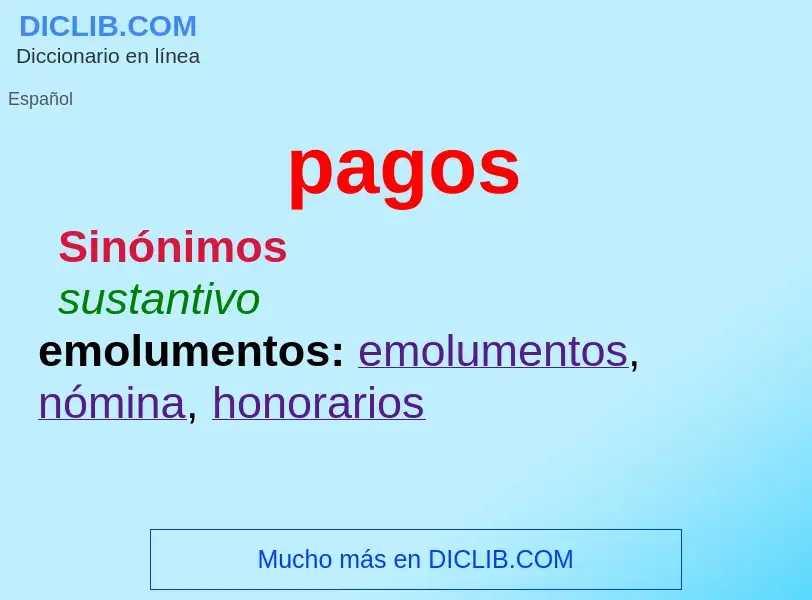 What is pagos - definition