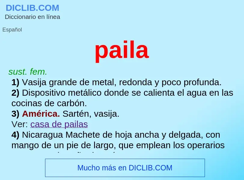 ¿Qué es paila? - significado y definición