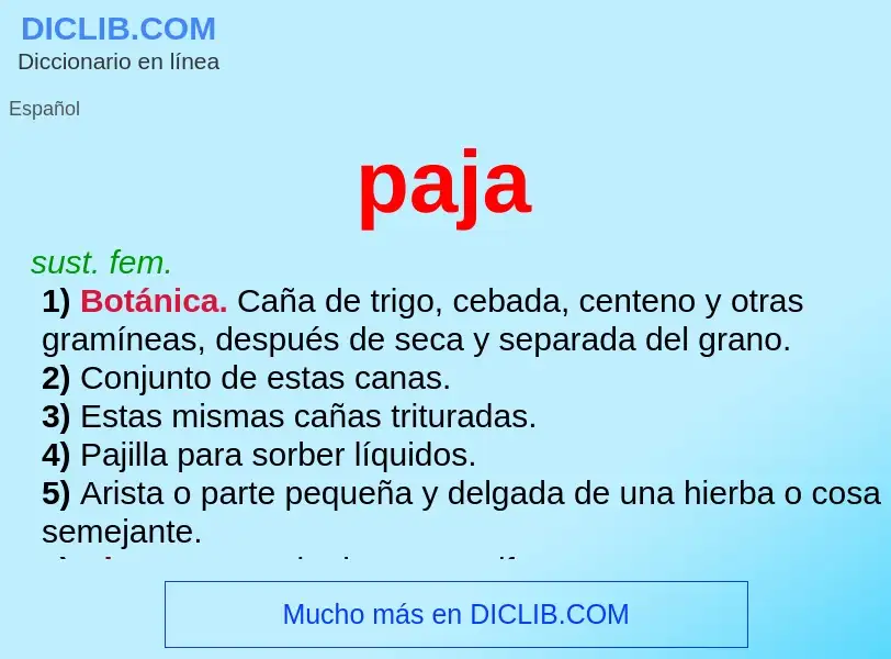 What is paja - meaning and definition