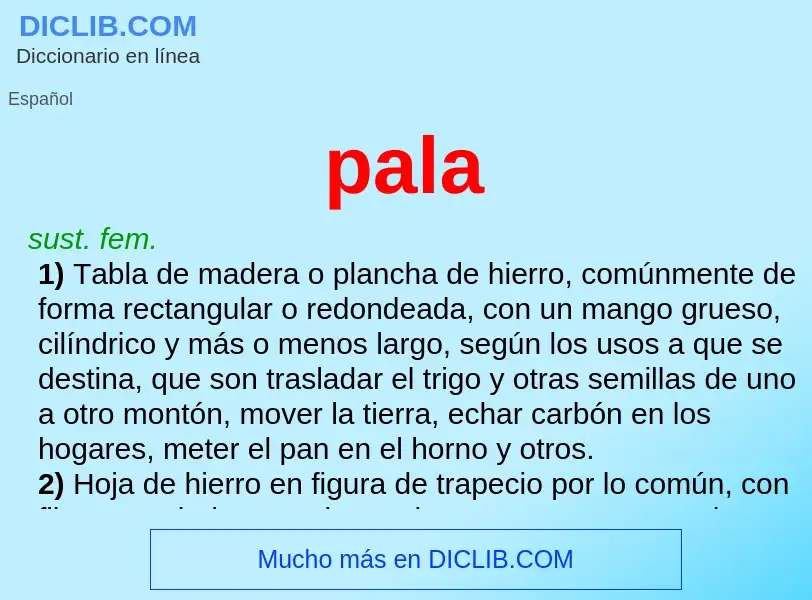 What is pala - meaning and definition