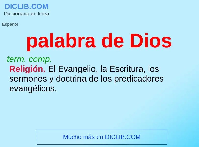 What is palabra de Dios - meaning and definition