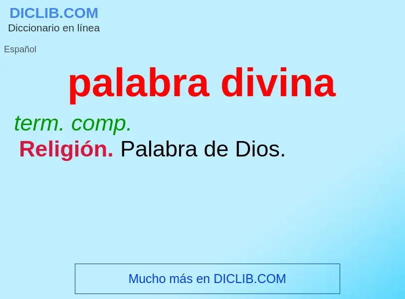 Was ist palabra divina - Definition