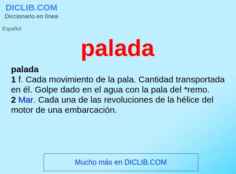 What is palada - definition