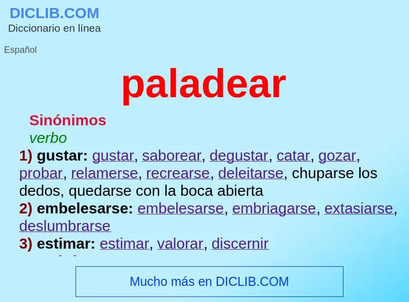 Wat is paladear - definition