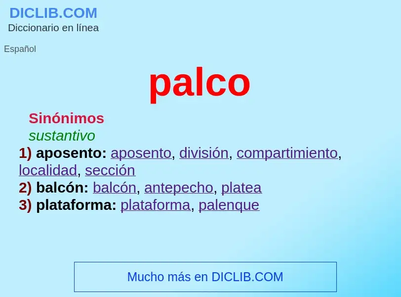 Wat is palco - definition