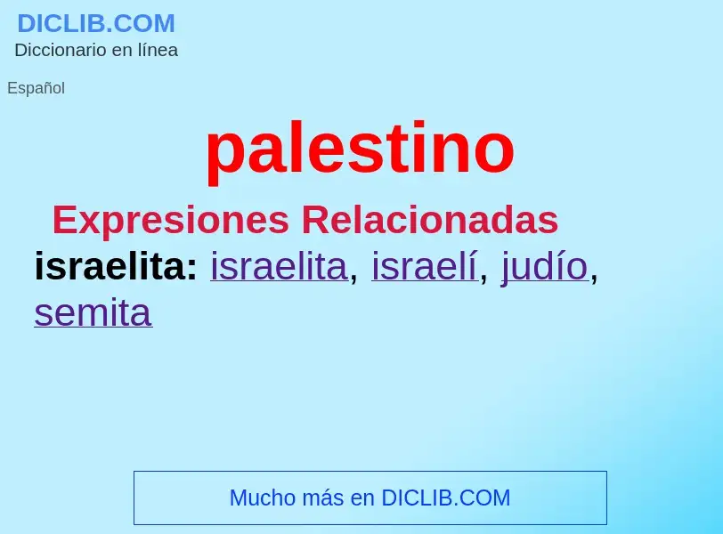 ¿Qué es palestino? - significado y definición