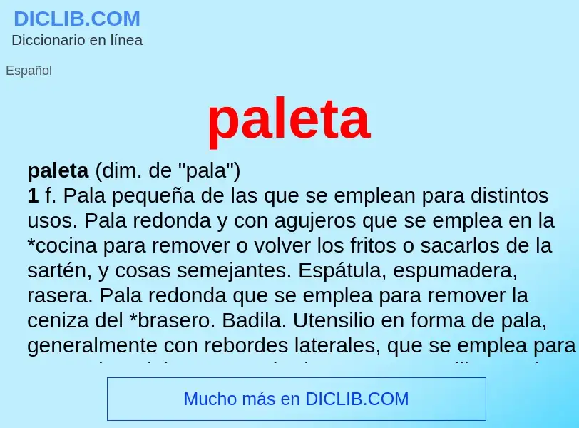 What is paleta - definition