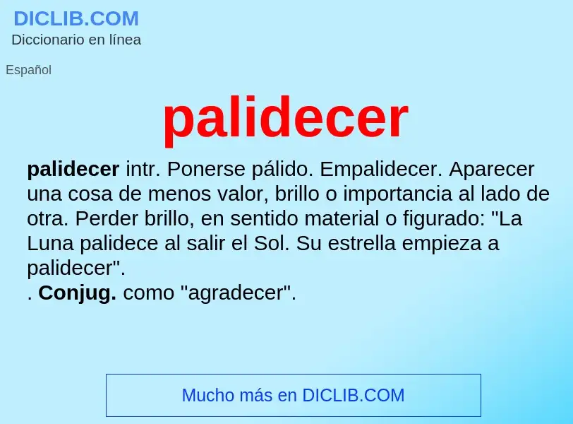 Wat is palidecer - definition