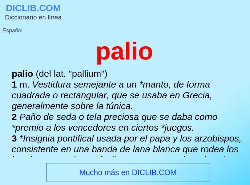 O que é palio - definição, significado, conceito