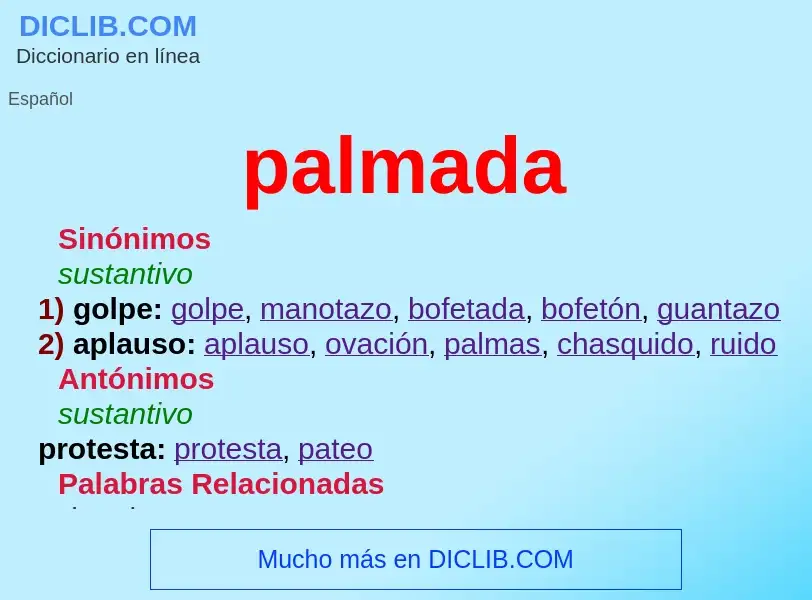 What is palmada - definition