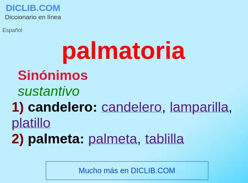 Wat is palmatoria - definition