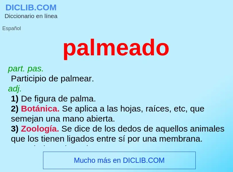 Wat is palmeado - definition