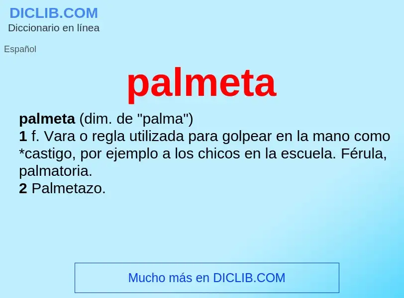 What is palmeta - meaning and definition