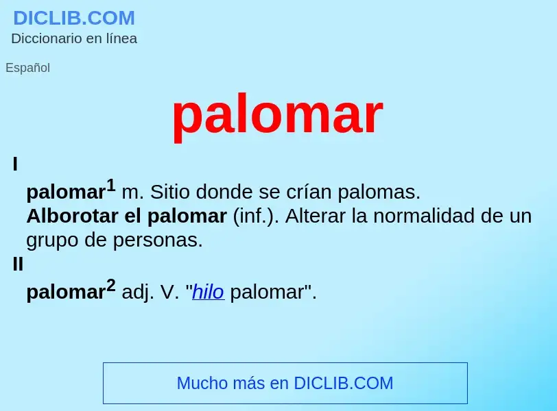 What is palomar - meaning and definition