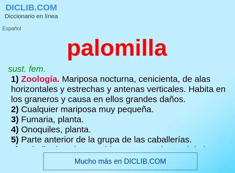 O que é palomilla - definição, significado, conceito