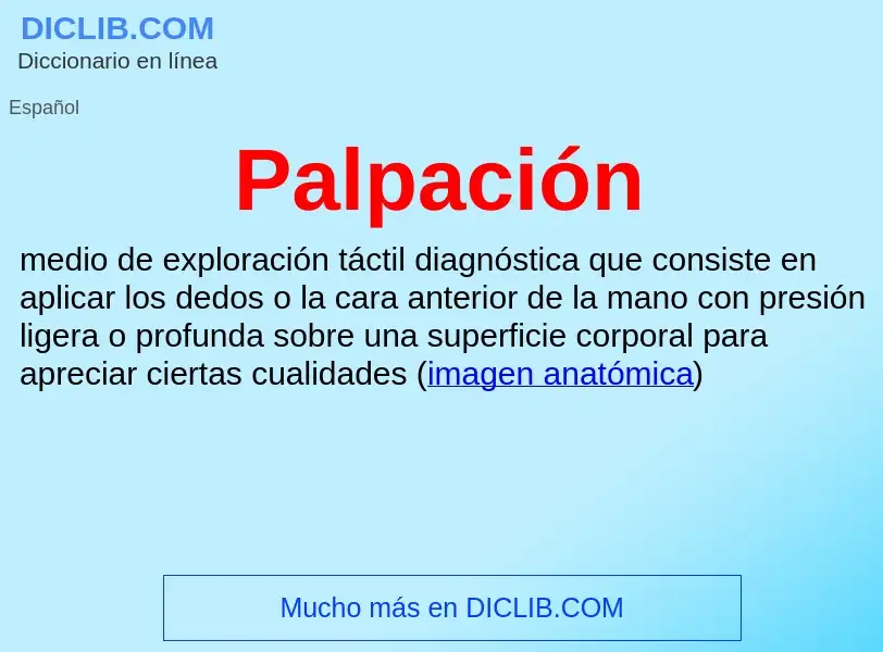 Wat is Palpación - definition