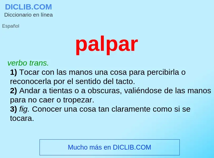 What is palpar - definition