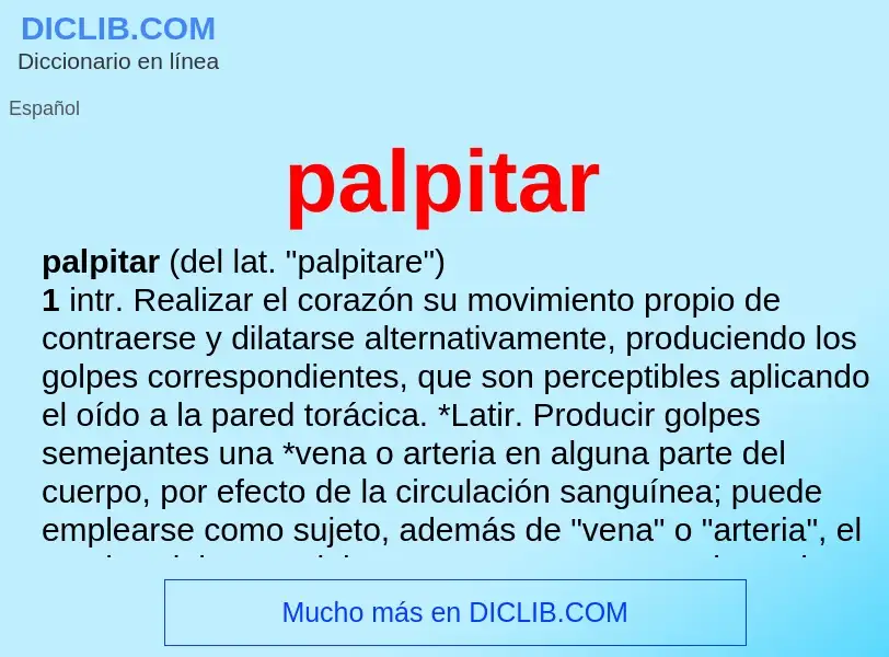 Wat is palpitar - definition