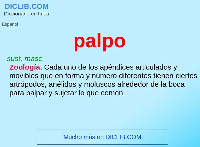 What is palpo - meaning and definition