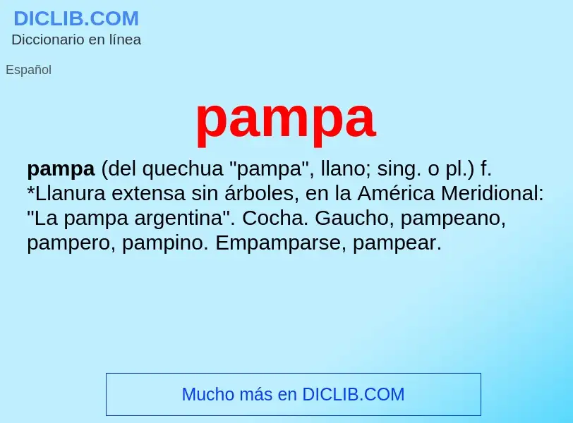 What is pampa - definition