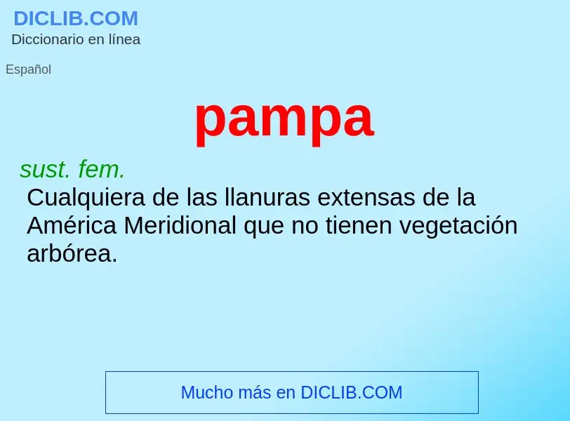 ¿Qué es pampa? - significado y definición