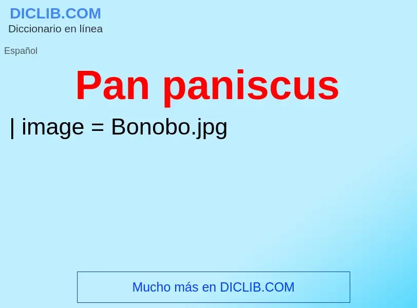 Wat is Pan paniscus - definition