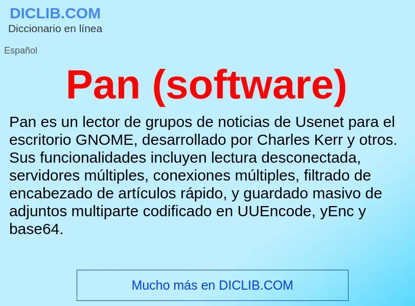 What is Pan (software) - meaning and definition