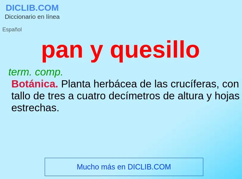 What is pan y quesillo - meaning and definition