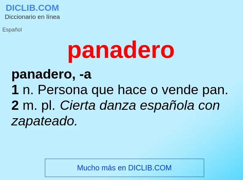 Was ist panadero - Definition