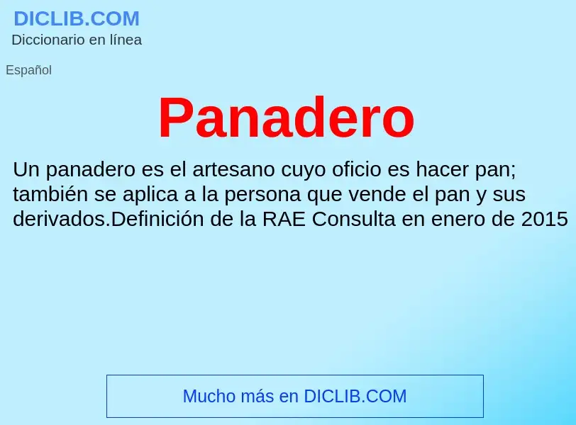 Was ist Panadero - Definition