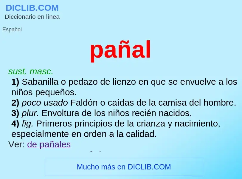 Was ist pañal - Definition