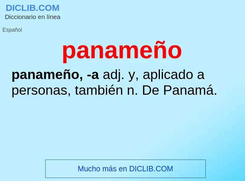 ¿Qué es panameño? - significado y definición