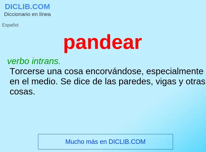 What is pandear - meaning and definition